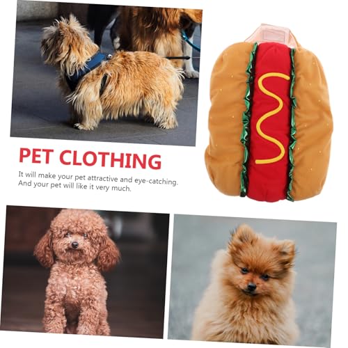 Disfraz divertido Hot Dog para perros y gatos talla M miniatura 3