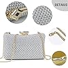NICOLE & DORIS Sac Pochette de Soirée Femme Sac de Mariage en Paillettes Brillant Sac à Main Pochettes Bandoulière avec Chaîne Sacs Élégants pour Mariage Cocktail Fête Noir #5