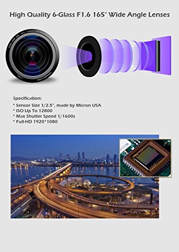 Image of Exxelo K6000 HD 1080P Vehicle Blackbox DVR Camcorder Car Camera with 2.4 inch TFT LCD Screen for Car
