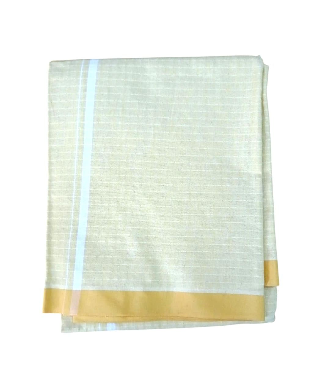 Smart Buy: Pure Cotton Cream Lungies for Men, Size-2.25 Meters Material Content: 100% pure cotton, Lungie for men. “Set of 1-picture-42