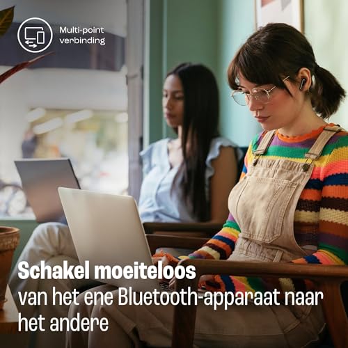 JBL Live Beam 3, Draadloze oordopjes met Bluetooth, 48 uur batterijduur, True Adaptive Noise Cancelling en Hoogwaardig JBL Signature Geluid, IP55 Waterproof, Closed-Back Stick Ontwerp, Zilver - Afbeelding 5