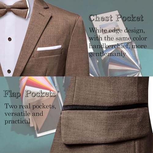 Image of Barry.Wang Mens Casual Blazer Suit Jacket Two Buttons Sport Coat Lightweight Homecoming Business Daily Wedding Dress