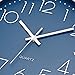 Foxtop Modern Wall Clock Silent Non Ticking Battery Operated Quartz Round Wall Clock Decor for Bedroom Kitchen Home Office School (12 Inch, Cerulean)