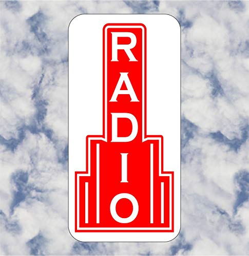 Radio Metal Sign Art Deco Retro Vintage
