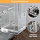 Aceshop Vogelbadewanne Hängende Vogelbadewanne Transparente Acrylvogelbadehaus-Badebox Vogelkäfigzubehör mit Haken für kleine Vögel Fink Wellensittich Kanarienvogel Papagei-12,8 * 11,3 * 13 cm