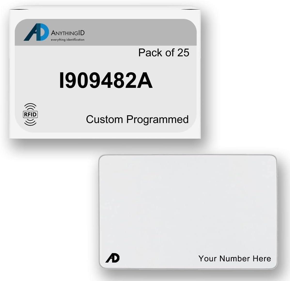 Custom Same Day 34 Bit Printable PVC Prox Cards Compatible with I909482A Isonas 125 kHz Proximity Readers (25 Pack) | Replaces HID 1386 ISOProx II - Choose Your Facility and Range