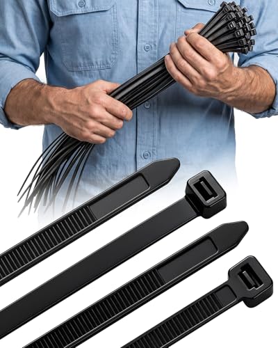 50 PCS Cable Ties Heavy Duty 550mm x 9mm with 80 KGS Ultra Strong Tensile Strength Large Zip Ties UV Resistant Wide Big Strong Thick Zipties for Indoor Outdoor