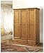 Arredamenti Rustici Armoire à 3 Portes en pin Massif-Couleur Miel