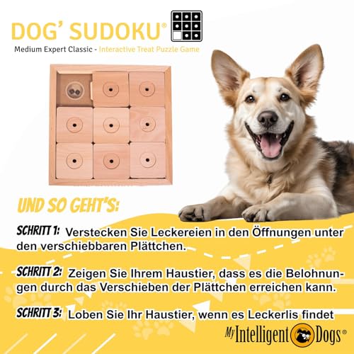 My Intelligent Dogs Interaktives Hundespielzeug Intelligenz, Hundepuzzle - Intelligenzspielzeug für Hunde Mentalen Auslastung - Interaktives Spielzeug Hund, Denkspiele für Hunde Sudoku M Expert