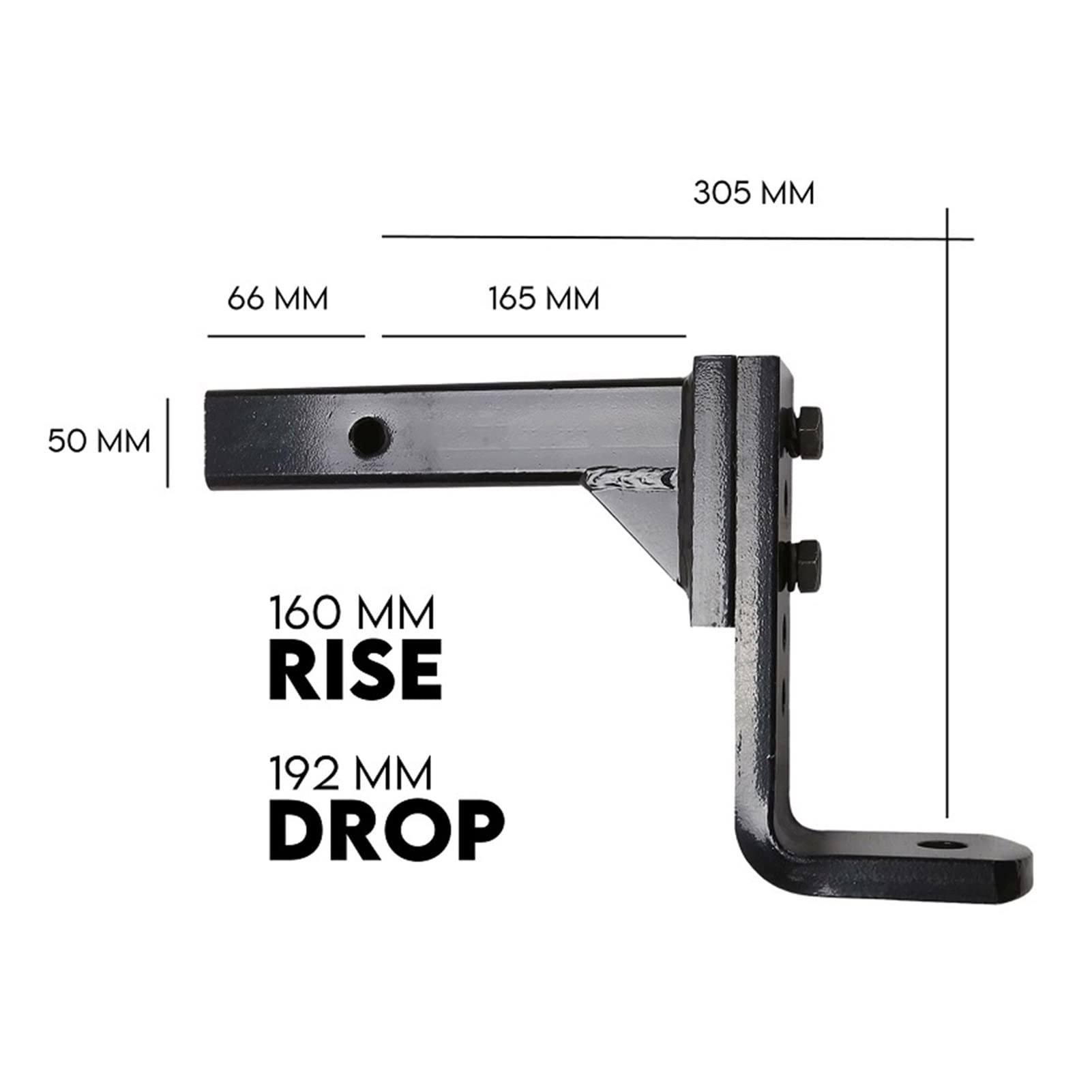 Zaczep przyczepy, Przyczepa 400. 0 kg. Regulowany wysokość holownictwa Hitch 50mm 2inch piłka holownicza kropla przyczepa(With 50mm ball pin)