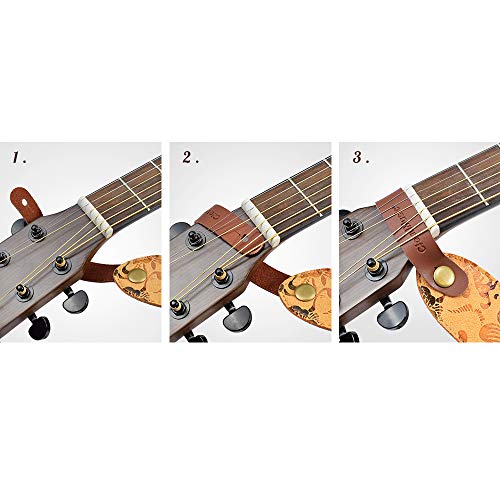 Cloudmusic Ukulele Strap Guitar Strap Button Headstock Adapter 2Pcs For Soprano Concert Tenor Baritone Ukulele Acoustic Guitar (Black) #TOP4