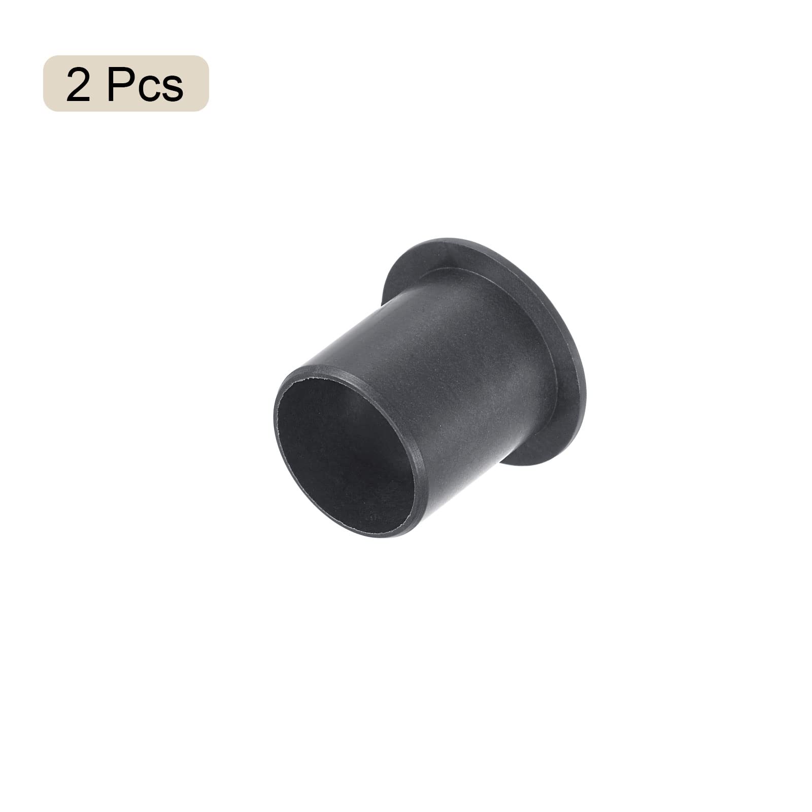 sourcing map Brida Manga Rodamientos 16mm Interior Diámetro 18mm OD 21mm Longitud POM Envuelto Aceite Sin Bujes Negro 2uds