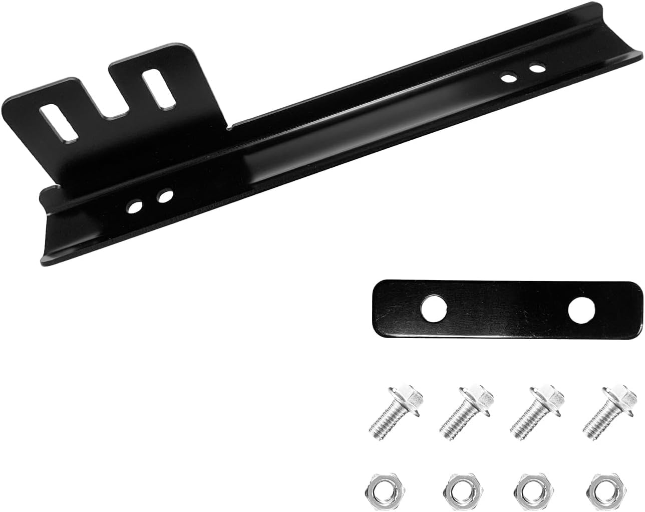 NALACAL License Plate Holder, Front Bumper License Plate Frames Relocator with Mounting Bolts and Nuts, Universal Drilling Mounting Auto License Plate Bracket Holder, Car Accessories (Black)
