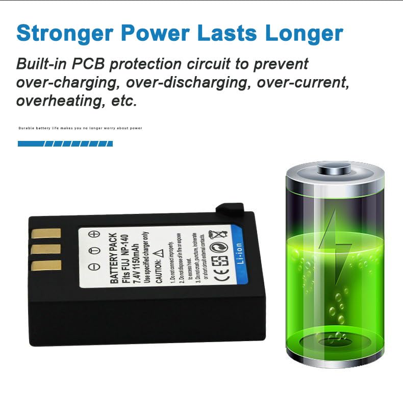DuraPro Lot De 2 Batteries NP-FV50 NP-FV50 1200 MAh + Chargeur USB LCD Pour Batteries Sony NP