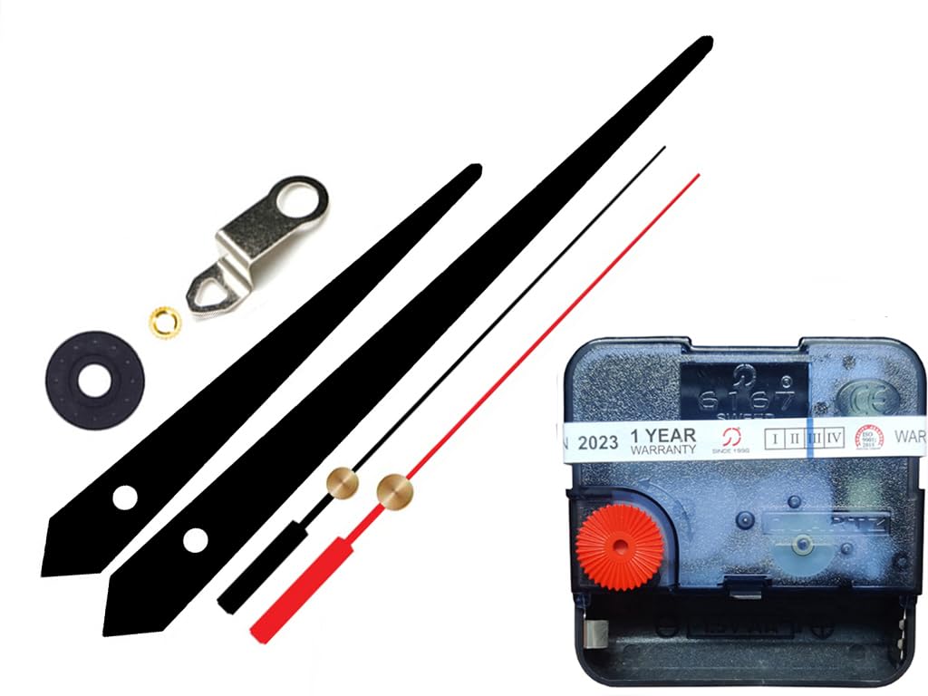 YOPY? A Product of SONAM Quartz Sweep Silent Movement Machine for Wall Clock (Hands hour-14.1Cm,minuted-18.9Cm, second-14.1cm) (Black,Red 1)-image-23