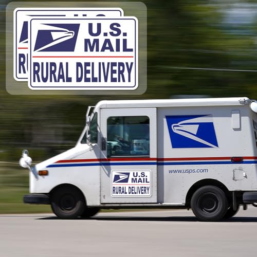Image of 4 Pack Reflective Mail Delivery Driver Car Magnets Rural Delivery Carrier Magnetic Signs Caution Frequent Stops Delivery Driver Automotive Magnet Decal Waterproof Magnetic Bumper Stickers