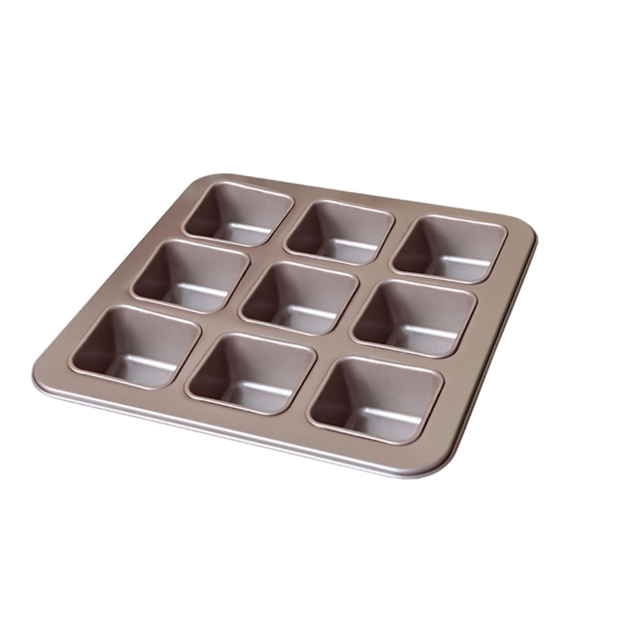 Moule à Gâteau Carré Antiadhésif 9 Compartiments Acier Carbone Revêtement Facile à Nettoyer Cuisson Uniforme Pâtissiers Amateurs Maison