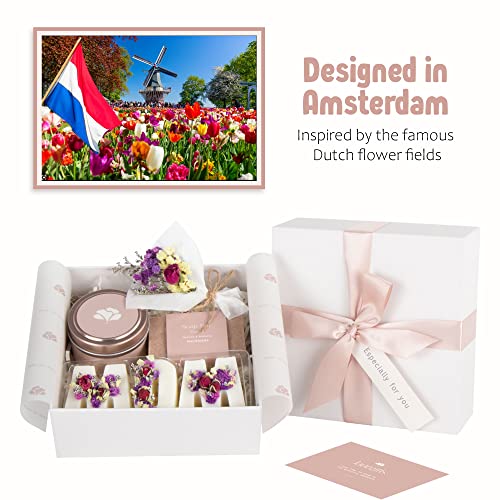 Birthday Gift for Mom, New Mom Gift for Women - Dutch Flower Fields Inspired Home Spa for Women - Bulk Mother's Day Gift Set Self Care Gift Basket for Her - Image 3