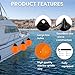 Boat Mooring Buoy15 inch 6 Pack, Round Boat Fenders Ball Boat Buoy Ball,Inflatable Boat Fenders Dock Bumper Ball Anchor Buoy Suitable for Yachts Marinas Sailboats Ski Boats(Orange)