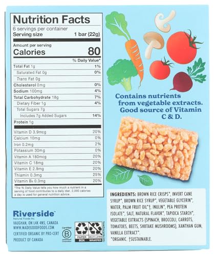 MadeGood Vanilla Crispy Squares, 6 Healthy Snacks, 0.78oz image 5
