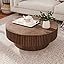 Amazon.com: JURMALYN ø39.37'' Oak Round Coffee Table for Living Room ...