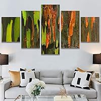 SIGNWIN 5 Panel Canvas Wall Art Abstract Colorful Geometric Hallway Minimalist Mixed Media Multicolor Patterns for Home Decorations Ready to Hang - 60