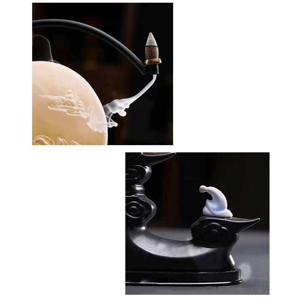 Quemador de Incienso Chino de cerámica Zen, Adornos de reflujo, decoración del hogar, iluminación, incensario de Mesa for vestíbulo de Entrada