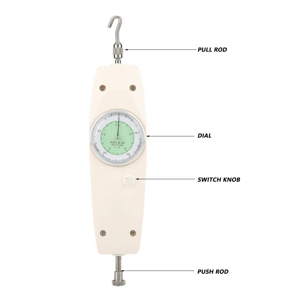 500N Dinamometro Push Pull Analogico Strumento di Misura della Tester Push Pull Metro Misuratore di per la Misurazione della in Elettronica, Apparecchi Elettrici