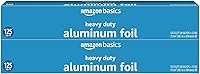 Amazon Basics Heavy Duty Aluminum Foil, 250 Sq Ft Total (2x125 Sq Ft Rolls) - Perfect for Grilling, Roasting, Cooking & Storage