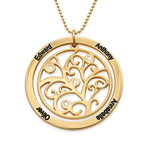 MYKA Personalized Family Tree Pendant Necklace