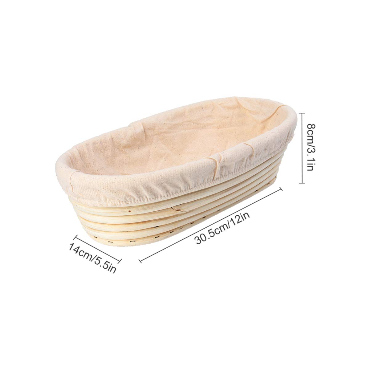 Ciieeo Bread Baking Proofing Basket Sourdough Bread Basket Natural Rattan Banneton