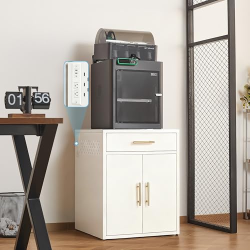 UVGHPW Metal 3D Printer Table with Storage and Drawers