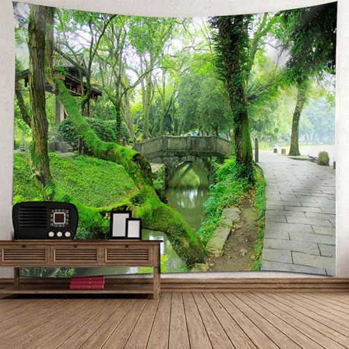 Tenture murale paysage en tissu leger deco murale facile a installer