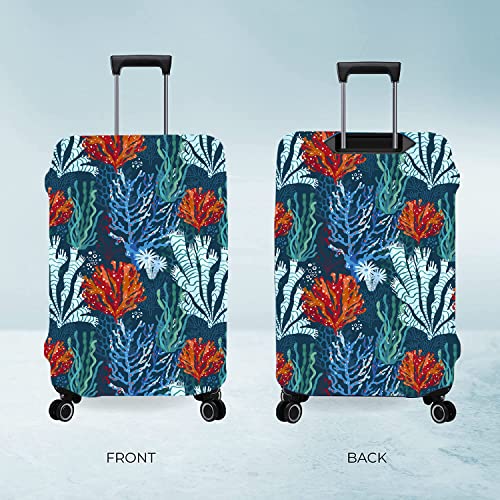 Image of Nasher Miles Polyester 55 (20 Inch) Small Protective Luggage Cover - Coral Design