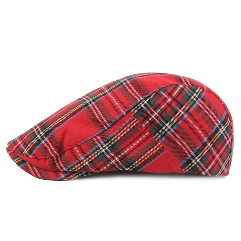 Image of Cotton Newsboy Cap,Breathable Ivy Gatsby Cabbie Beret Hat for Men's Women Driving Hunting Golf
