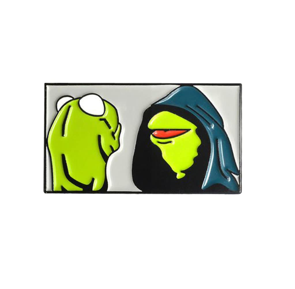 Evil Kermit Metal Enamel Pin Badge Frog Enamel Pin Frog Brooch funny Meme Pin Jewelry Gift Fashion Lapel Pin Badges Hat Bag Backpack Accessories