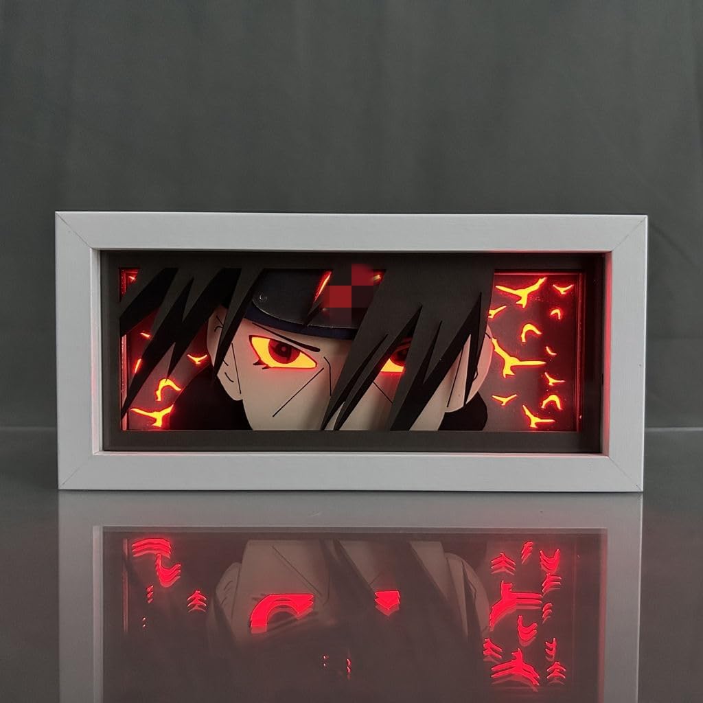Hongjieya Anime Lamp Uchiha Itachi/Figure for RGB Led Light 16-Color Changing Anime Atmosphere Bedroom Decor Gift