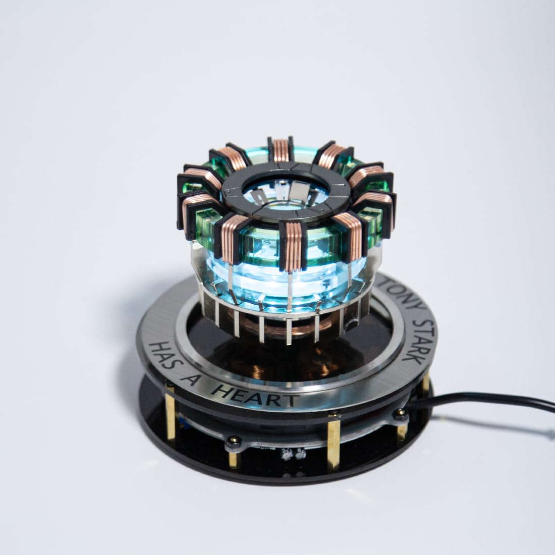 URMODELAND 1:1 MK1 Arc Reactor, Floating Rotating LED Levitation Arc Reactor Model, Electric Arc Reactor LED Floating Arc Reactor MK1 with Holographic Shield -Gen 2