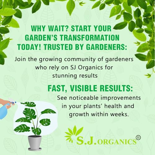 Image of SJ Organics Seaweed Extract 900ml Organic Liquid Fertilizer with Measuring Cap for Home Gardening | Seaweed Liquid Fertilizer for Plant | Sea Weed Fertilizer