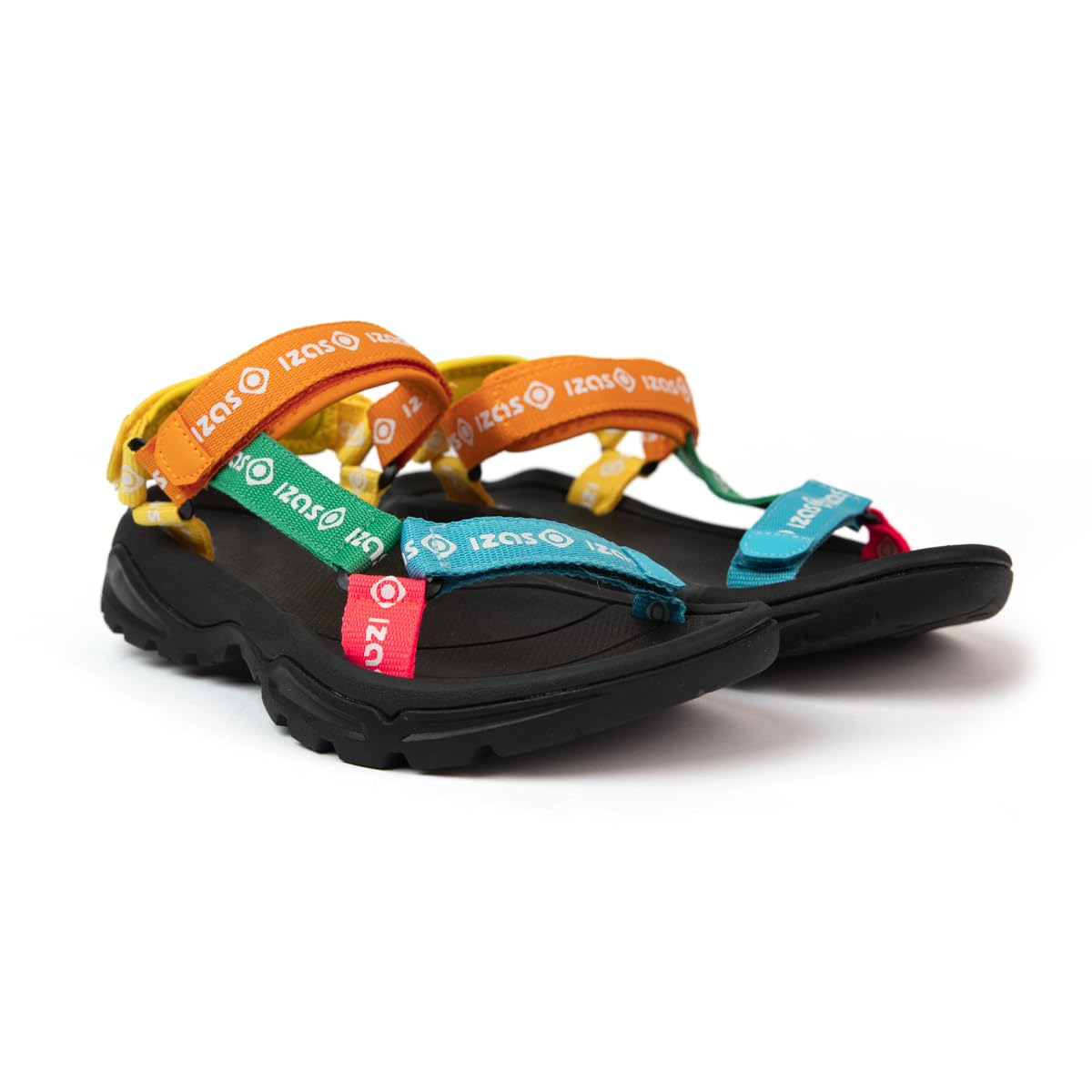Izas Nara Sandalias de Senderismo para Hombre y Mujer de Verano. Calzado Abierto y Cómodo para Caminar Estilo Casual y Moderno. Sandalias con Doble Suela y Cierre Ajustable. Multicolor