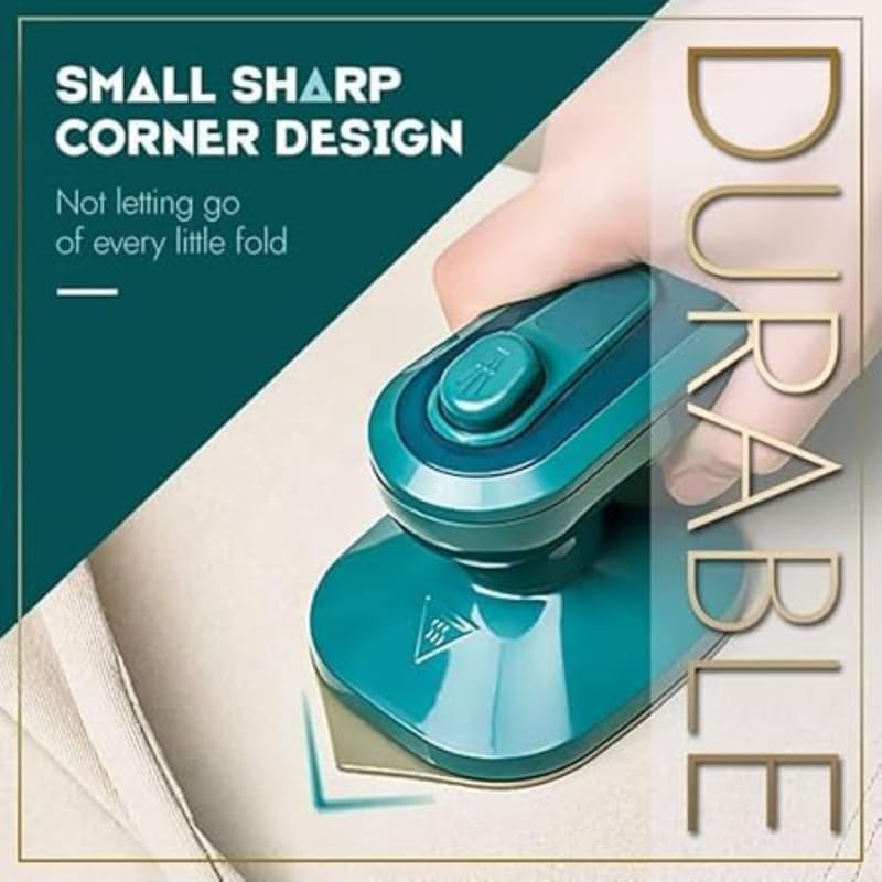 Image of Stainless Steel Mini Steam Iron for Clothes | Portable Handheld Garment Steamer | Fast Heating Wrinkle Remover for Travel & Home | कपड़ों के लिए पोर्टेबल मिनी स्टीम आयरन