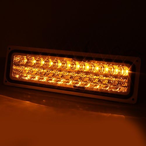 AKKON - For Chevy GMC C/K Pickup Truck Suburban Tahoe Glass Lens Headlights + LED Bumper Signal Lamps set