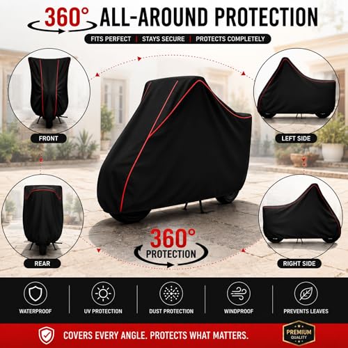 Image of My NEW Covers 100% Water Resistance Apache RTR 160 Bike Cover | Taffeta Body Cover for Rain & Sun | UV Protection, Dustproof, Scratch Resistant, Windproof, Heat Resistant, Vehicle Specific Fit