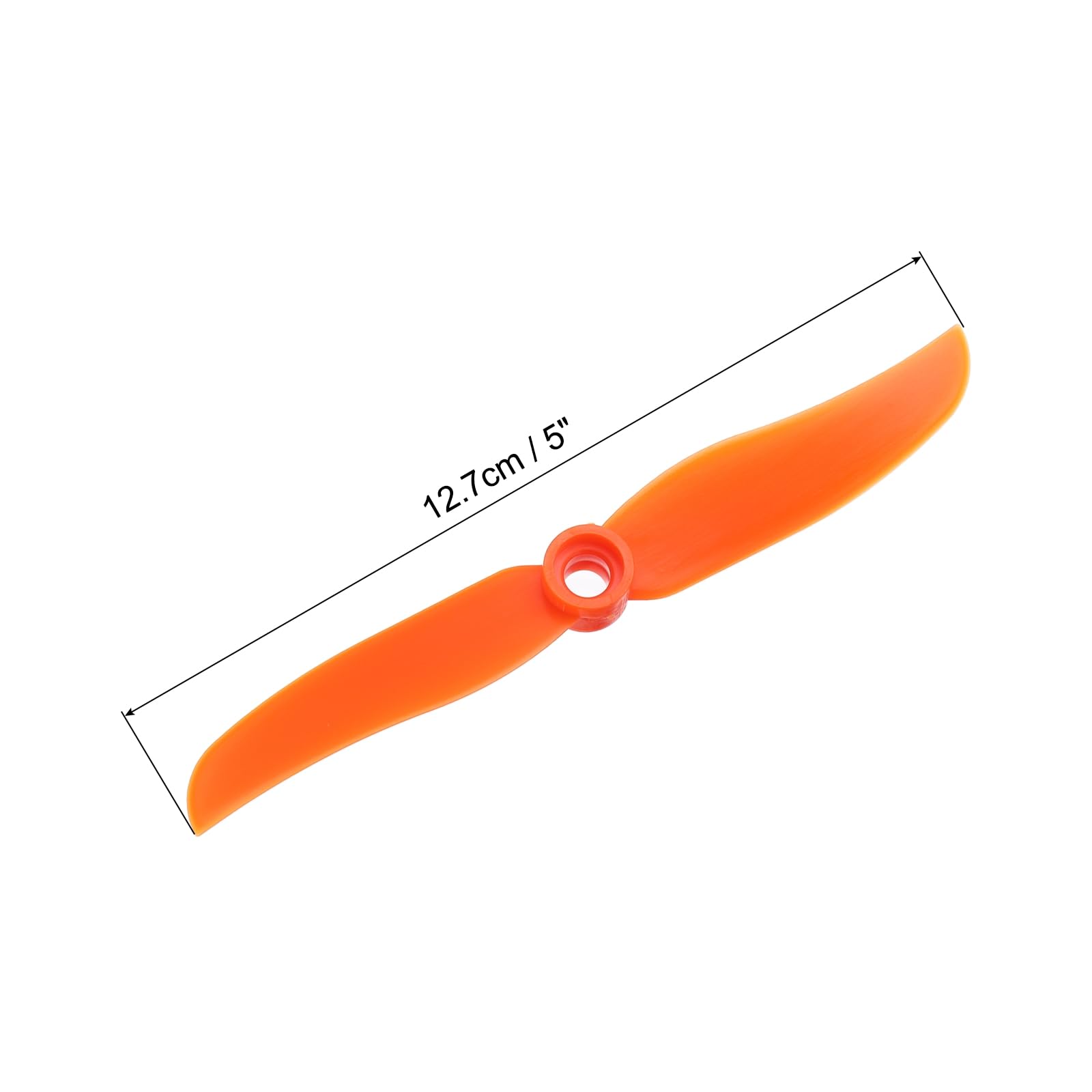 QUARKZMAN 20Pcs 5030 RC Hélices d'avion RC 2 Pales 12.7cm Diamètre Hélices de Drone Plastique pour Remplacement d'Hélice de Quadricoptère d'avion RC, Orange avec 9 Rondelles en Plastique