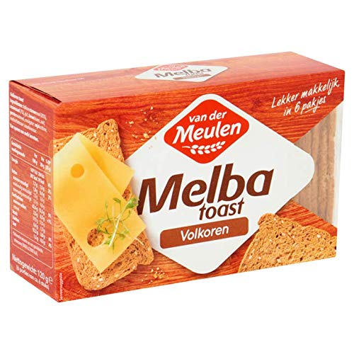Melba Toast Whole Wheat Wholegrain Crackers Van der Meulen 120 g miniatura 2