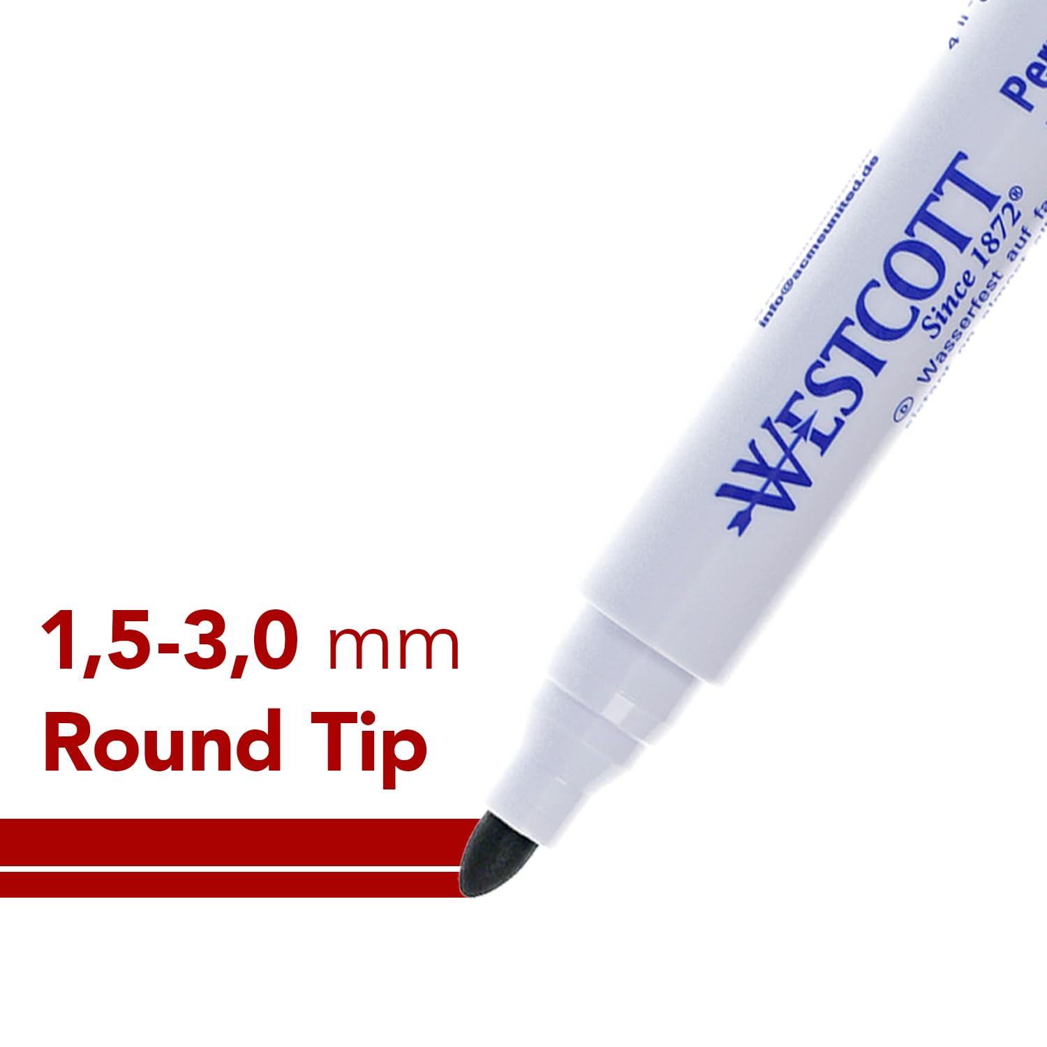 Westcott Permanent Marker 10 pieces Red, 1 count (Pack of 10) - Image 2