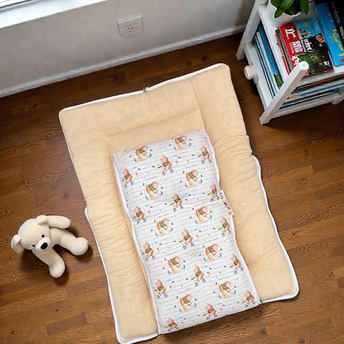 Image of NEW COMERS 3 in 1 Carry Nest Portable Cushion Bed with Waffle Texture Soft 100% Pure Muslin Padding Lightweight Travel Friendly Multi-Use Carry Wrap with Secure Support Design | Unisex Carry Bag Nest