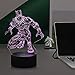 Laysinly 3D wizualny superbohater czarna pantera LED lampka nocna lampka nocna dla wentylatorów chłopców bateria AA ładowanie USB czujnik dotykowy zdalne sterowanie 16 kolorów zmiana przenośna do wewnątrz na zewnątrz