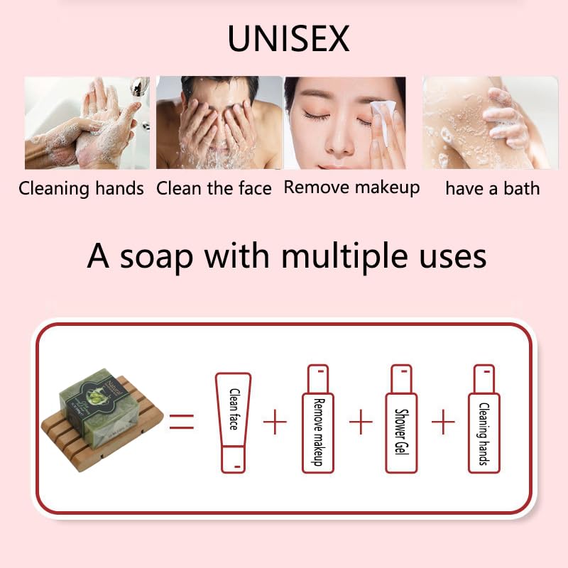 2-Pack,Olive Soap Bar for Face & Body,Dark Spot Remover,Deep Cleansing Olive Oils Natural Handmade Soap,Gentle,For All Skin Types For Men Women - Image 5