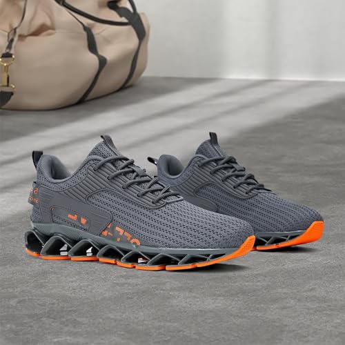 Image of Vooncosir Men's Fashion Sneakers Breathable Mesh Running Shoes Blade Non Slip Soft Sole Casual Athletic Walking Shoes